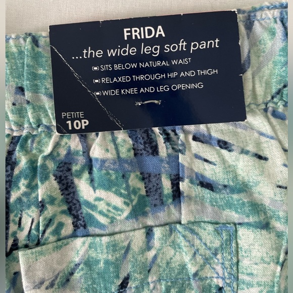 Frida Wide Leg Soft Linen Viscose Pants by Bandolino 10P Petite 10 - Picture 7 of 7